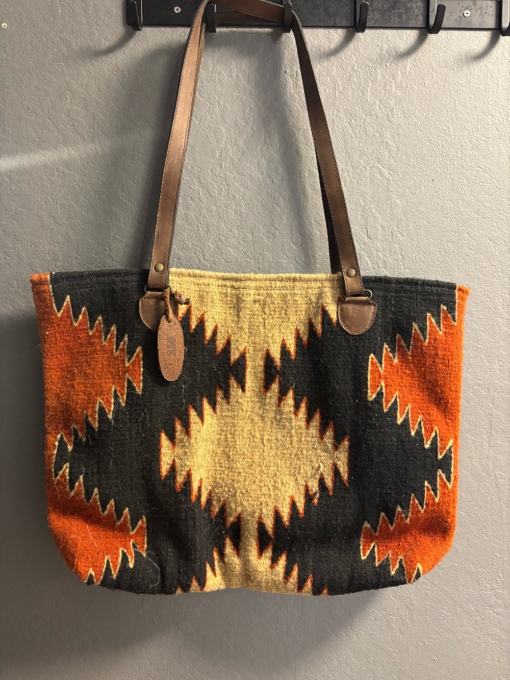 MZ Manos Zapotecas Oaxaca Fair Trade Southwestern Wool Tote Bag Sedona